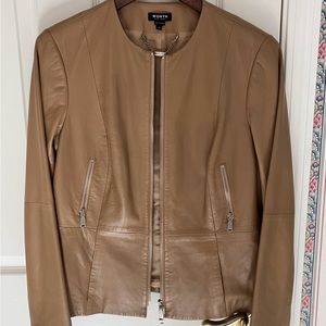 Tan Leather Jacket Sz 8